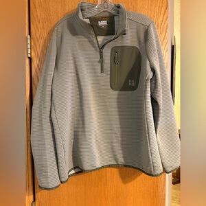 Duluth Trading Co - Alaskan Hardgear Blackburn half zip pullover top. Sage green
